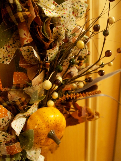 Autumn rag wreath embellishments